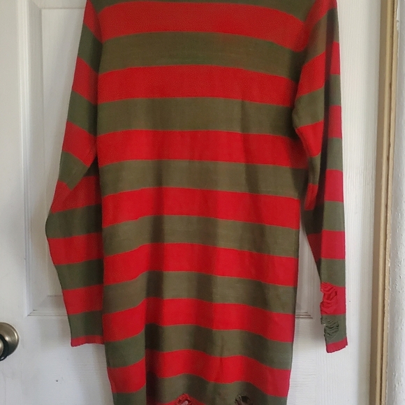 Hot Topic A Nightmare On Elm Street Freddy Krueger Distressed Dress, Large - Picture 8 of 8